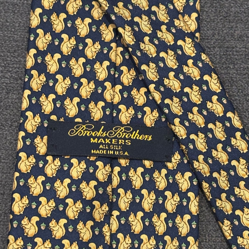 Brooks Brothers Squirrel and Acorn Silk Tie